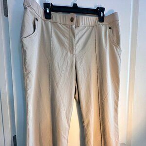 Woman’s Straight Leg Elegant Pants With Pockets Size 25, Beige
